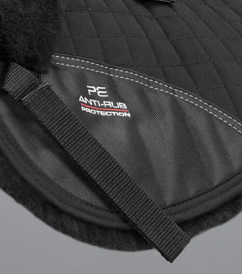 Premier Equine Merino Wool Half Pad - Black/Black Wool-4