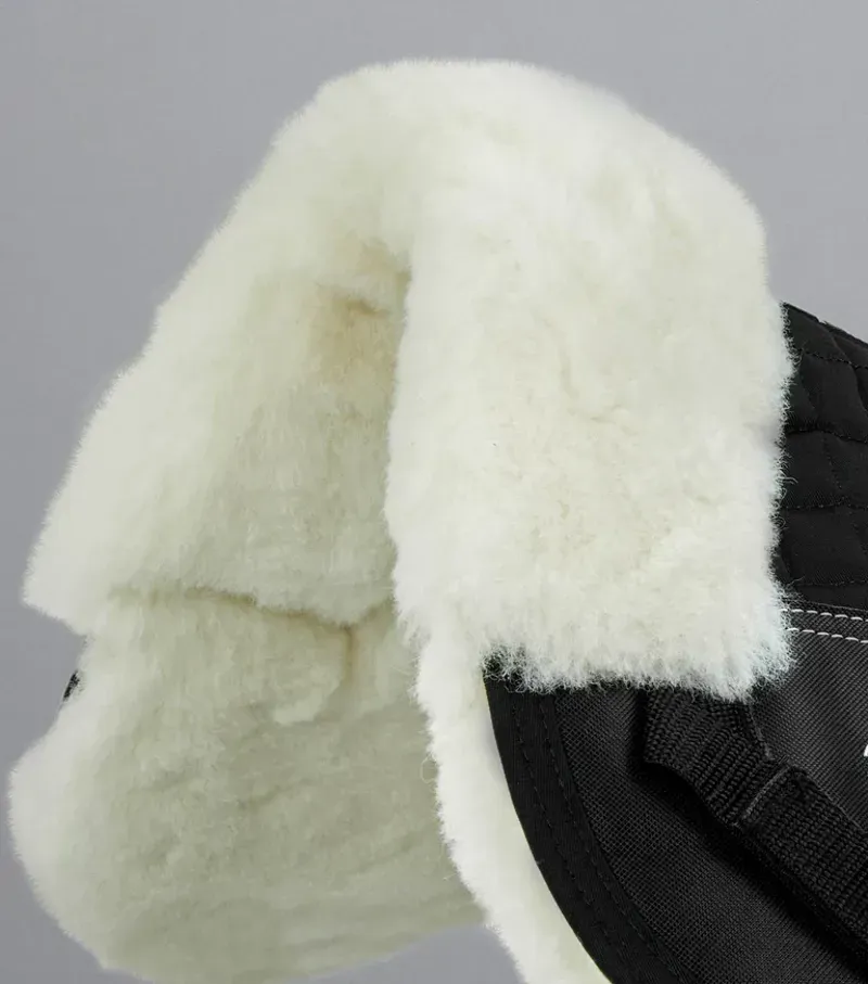 Premier Equine Merino Wool Half Pad - Black/Natural Wool-2