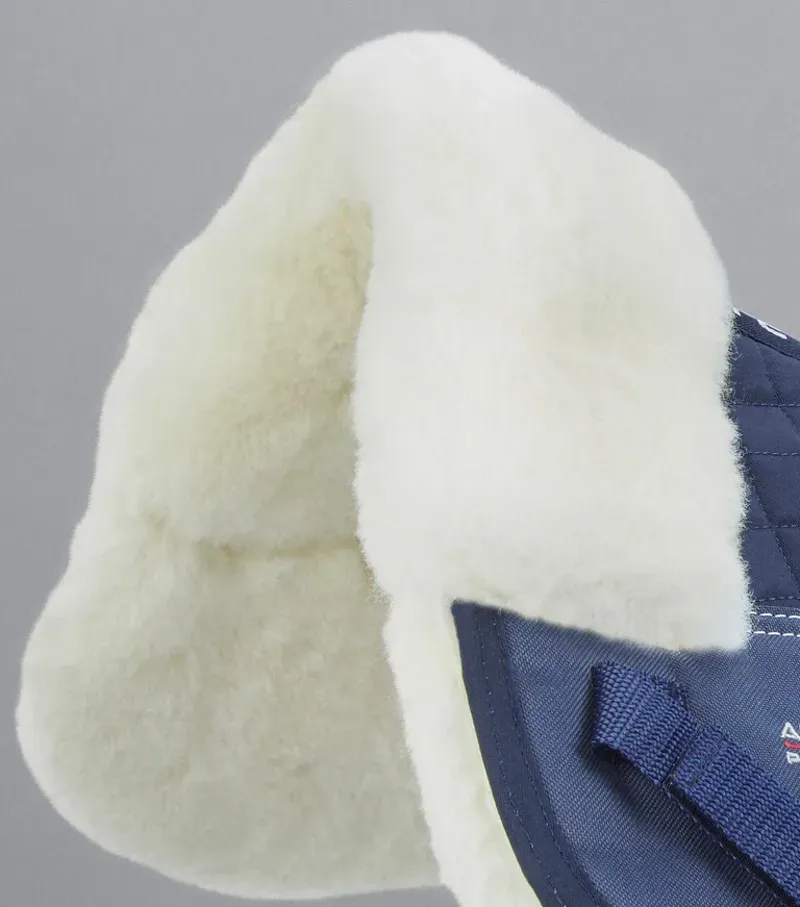 Premier Equine Merino Wool Half Pad - Navy/Natural Wool-2