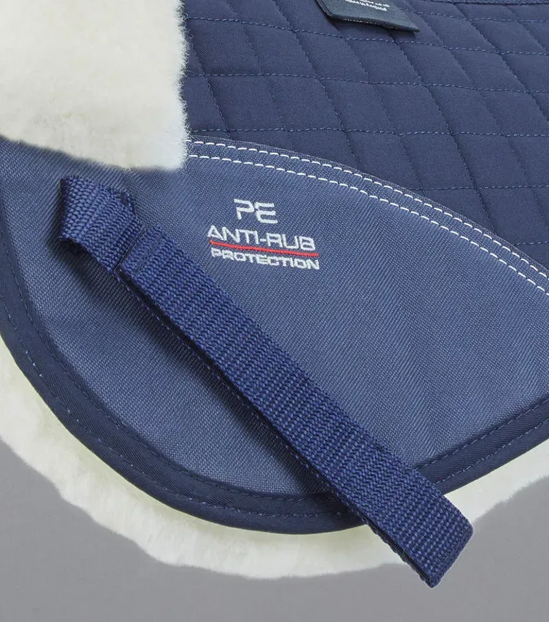 Premier Equine Merino Wool Half Pad - Navy/Natural Wool-4