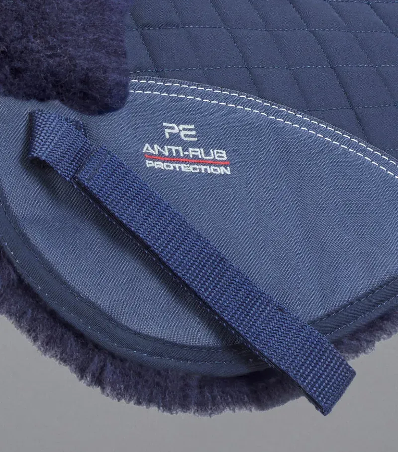 Premier Equine Merino Wool Half Pad - Navy/Navy Wool-4