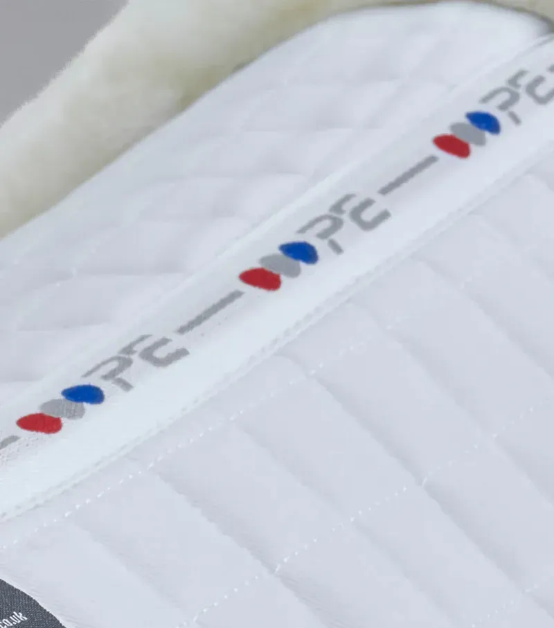 Premier Equine Merino Wool Half Pad - White/Natural Wool-1
