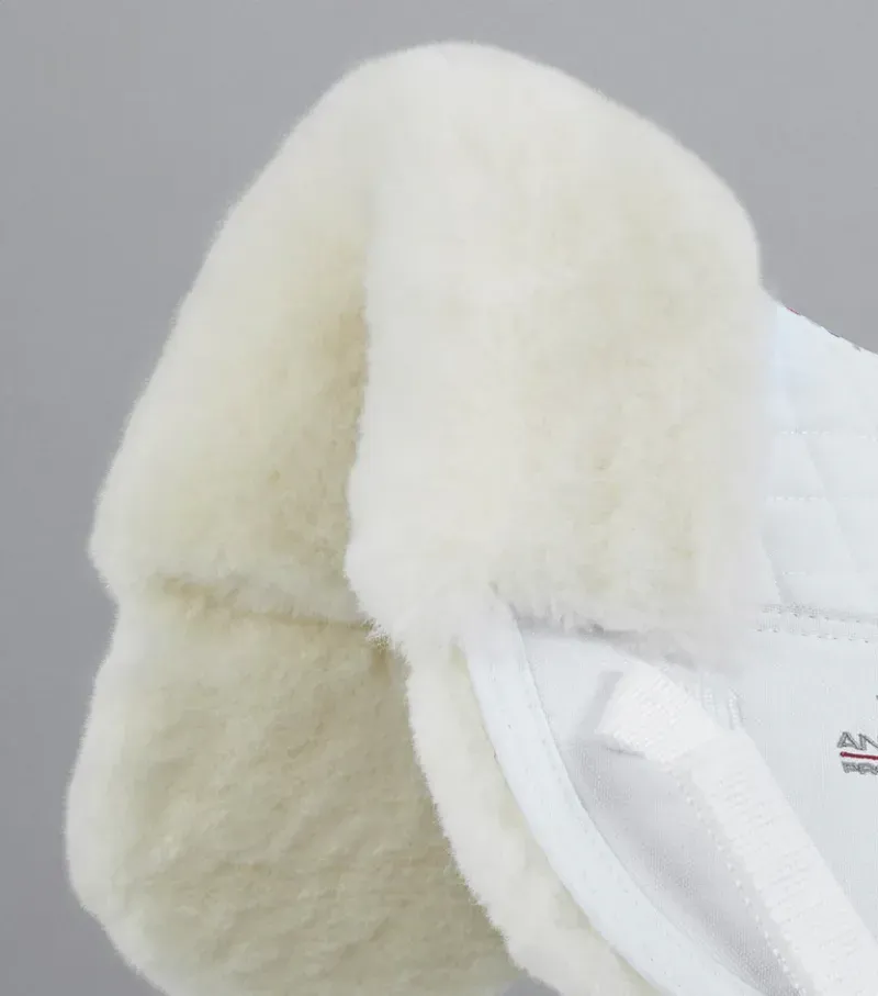 Premier Equine Merino Wool Half Pad - White/Natural Wool-2