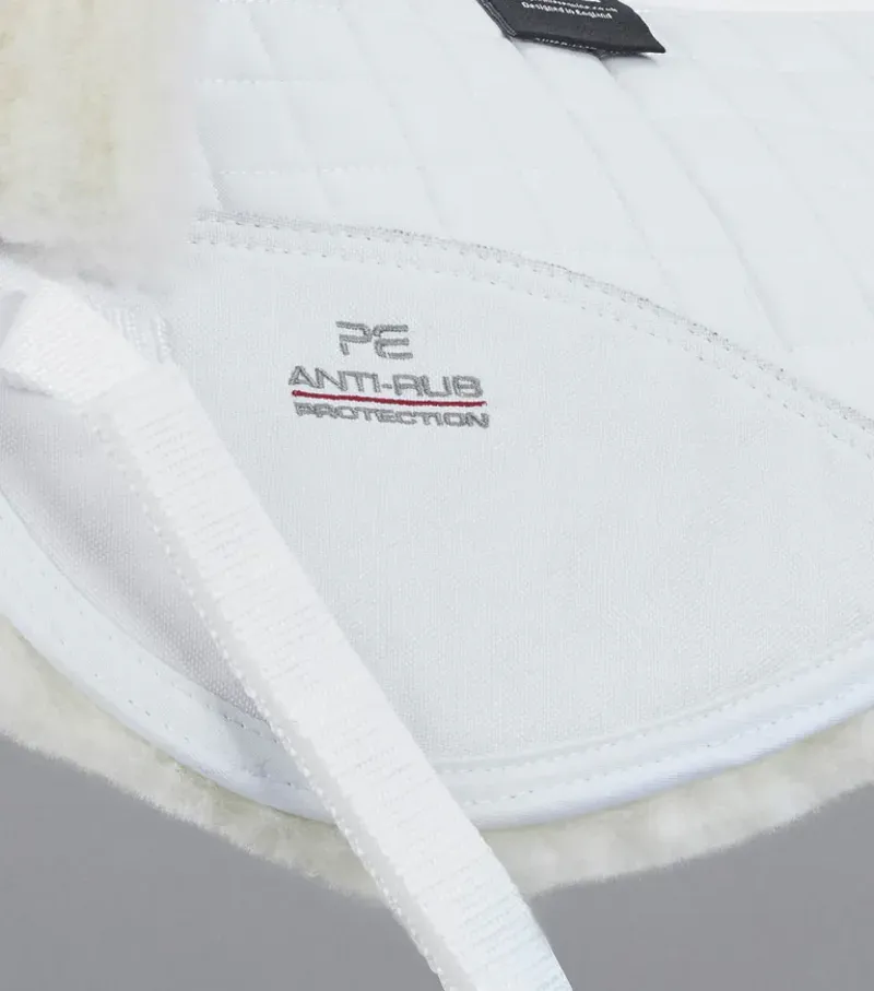 Premier Equine Merino Wool Half Pad - White/Natural Wool-4