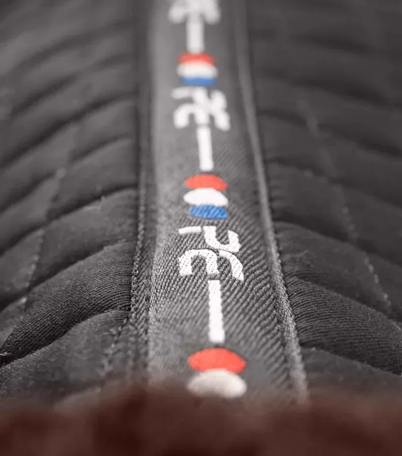 Premier Equine Merino Wool GP/Jump Numnah - Brown/Brown Wool-5