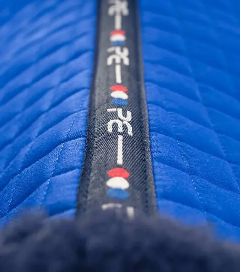 Premier Equine Merino Wool GP/Jump Numnah - Royal Blue/Navy Wool-5