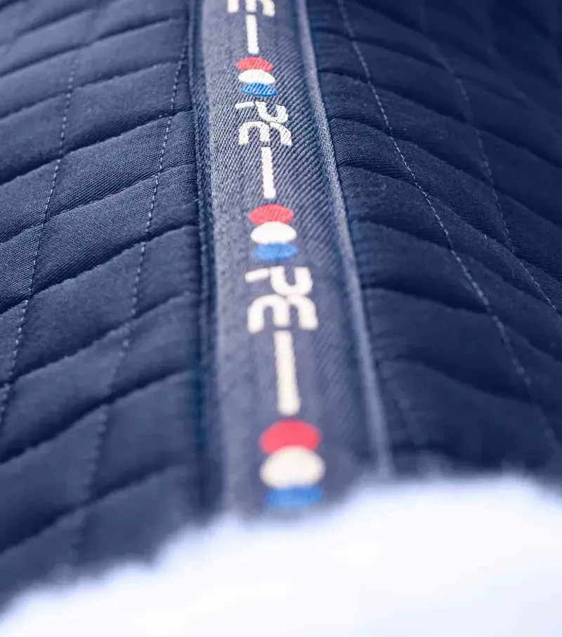 Premier Equine Merino Wool Half Pad - Navy/Natural Wool-5