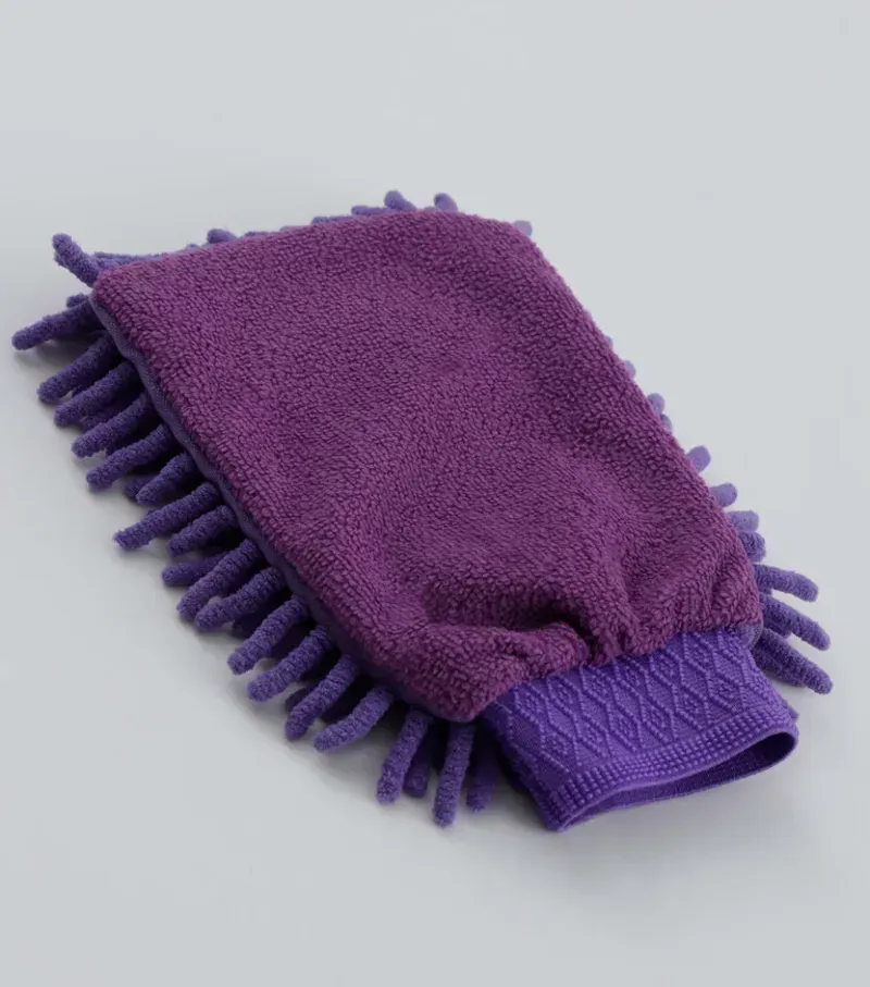 Premier Equine Microfibre Grooming Mitt - Purple-1