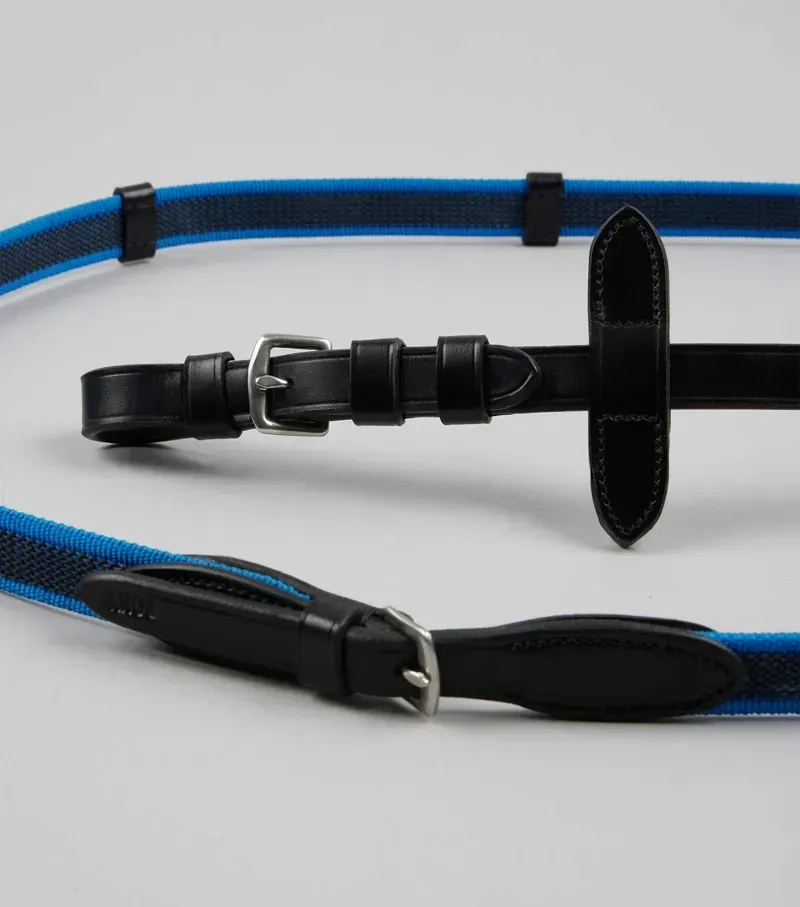Premier Equine Pony 6/8 Mineo Continental Reins - Black/Blue