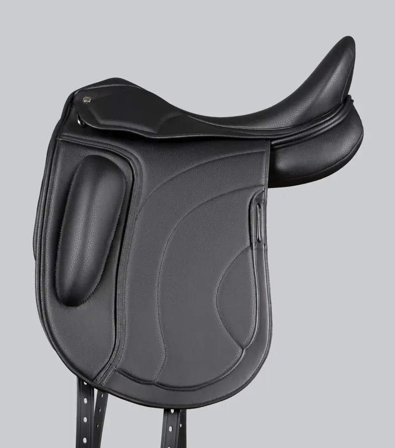 Premier Equine Montpellier Synthetic Dressage Saddle - Black-2