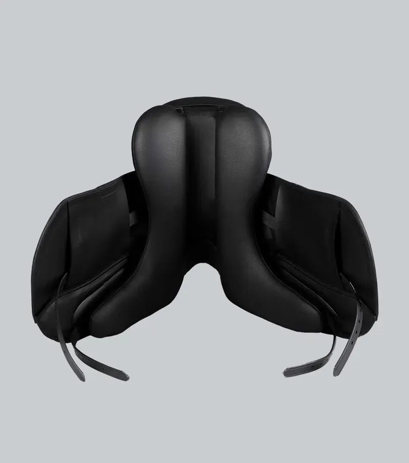 Premier Equine Montpellier Synthetic Dressage Saddle - Black-5