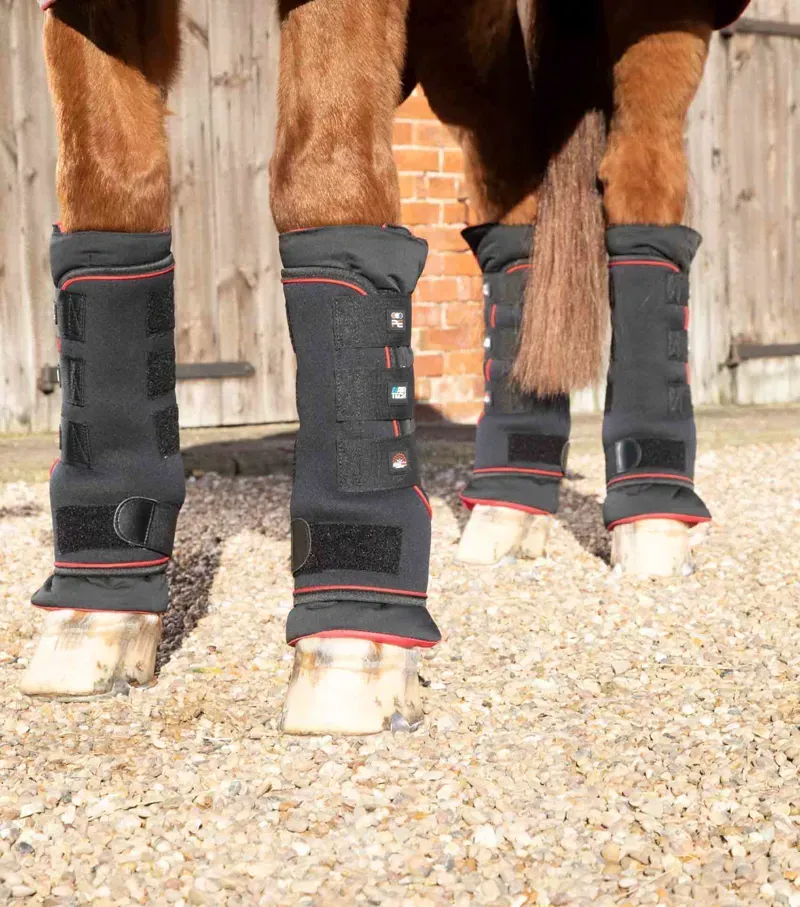 Premier Equine Nano-Tec Infrared Boot Wraps Inc Liners - Black-1