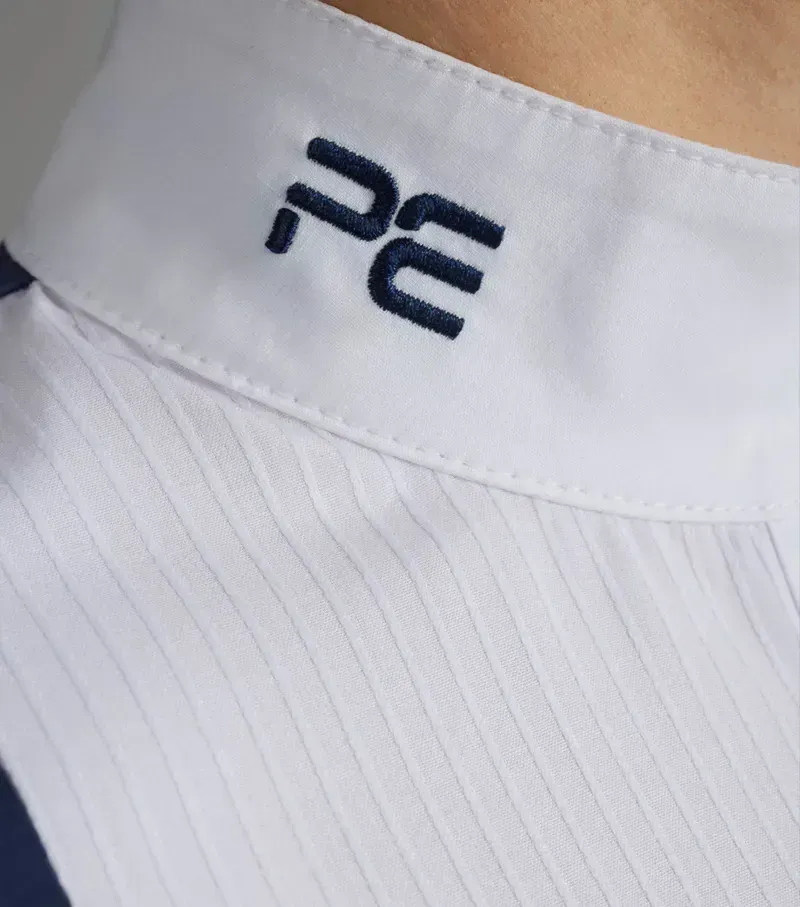 Premier Equine Ladies Navarra Long Sleeve Competition Shirt - Navy-2