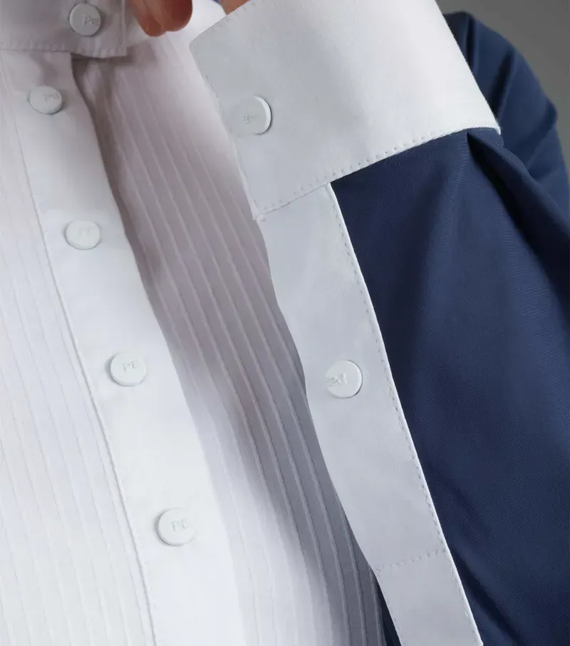 Premier Equine Ladies Navarra Long Sleeve Competition Shirt - Navy-4