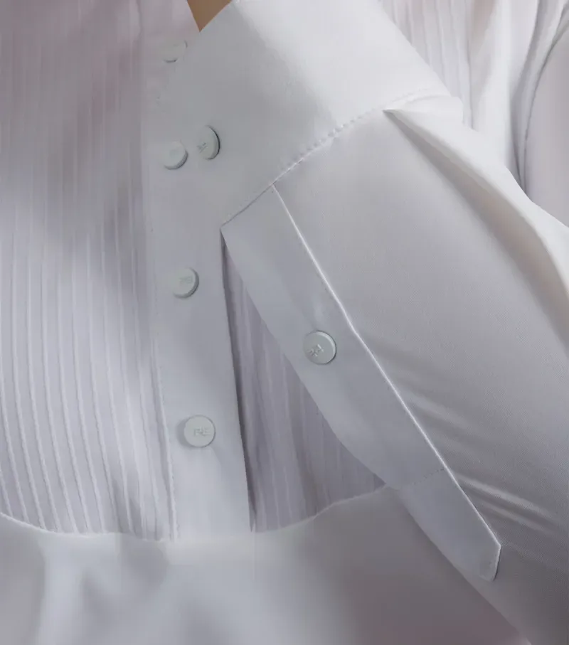 Premier Equine Navarra Long Sleeve Competition Shirt - White -4