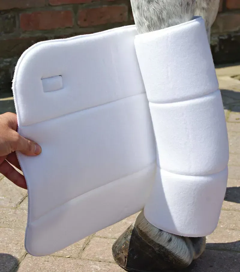 Premier Equine Horse No-Bow Bandage Wraps - White