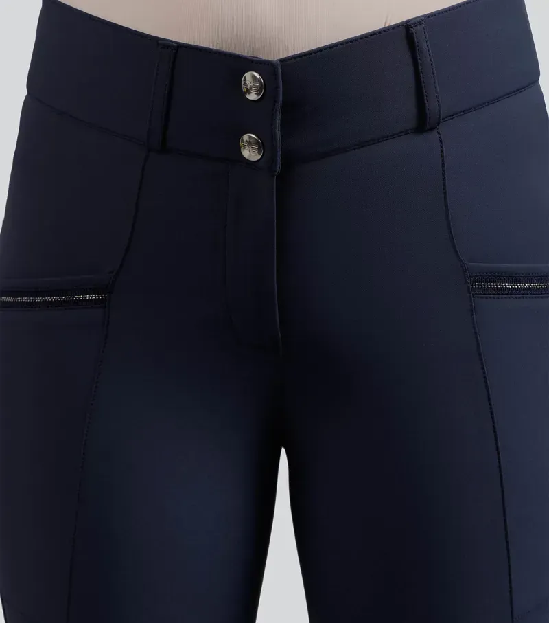 Premier Womens Equine OfenaGel Knee Riding Breeches - Navy-3