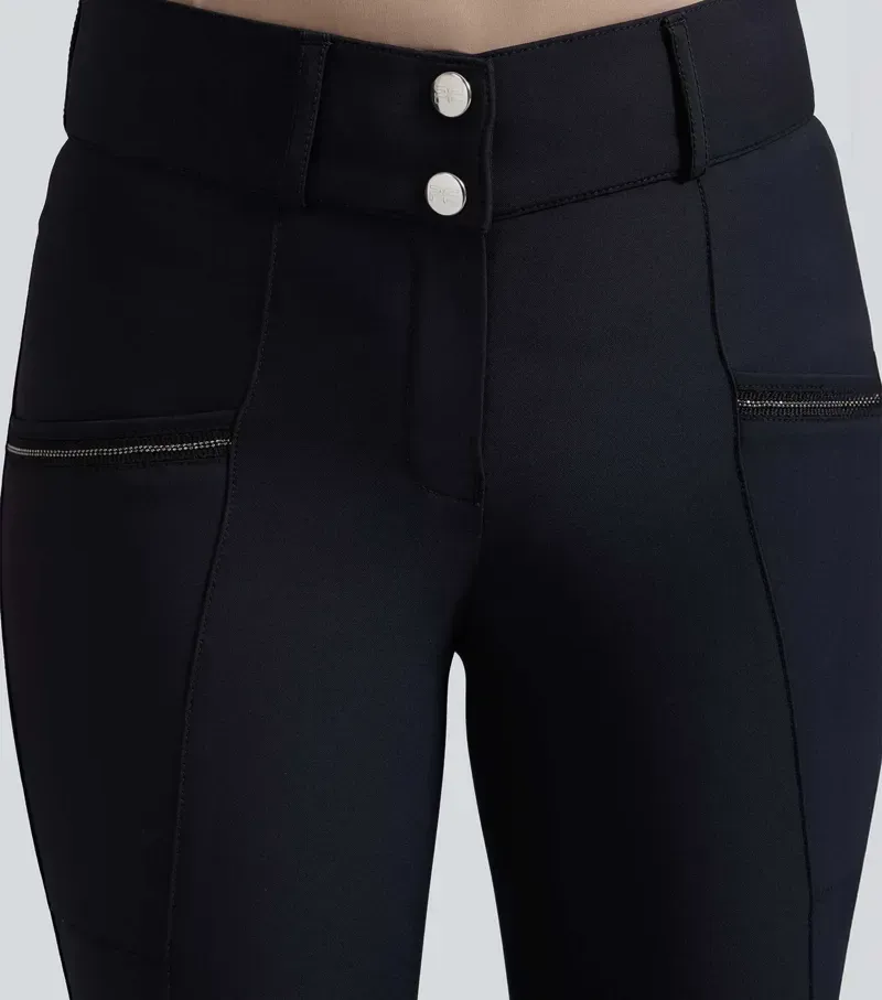 Premier Womens Equine OfenaGel Knee Riding Breeches - Black-3