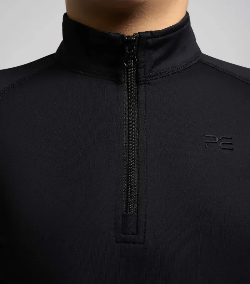Premier Equine Junior Ombretta Technical Riding Top - Black-2