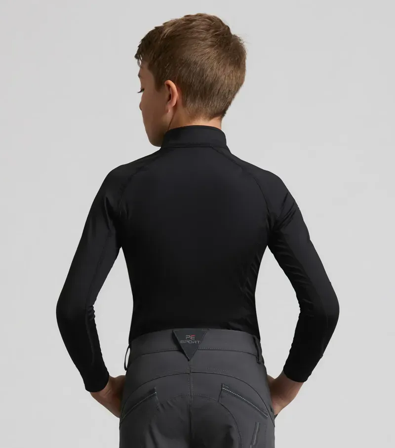 Premier Equine Junior Ombretta Technical Riding Top - Black-3