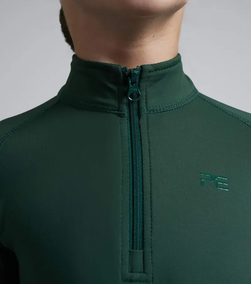 Premier Equine Junior Ombretta Technical Riding Top - Green-2