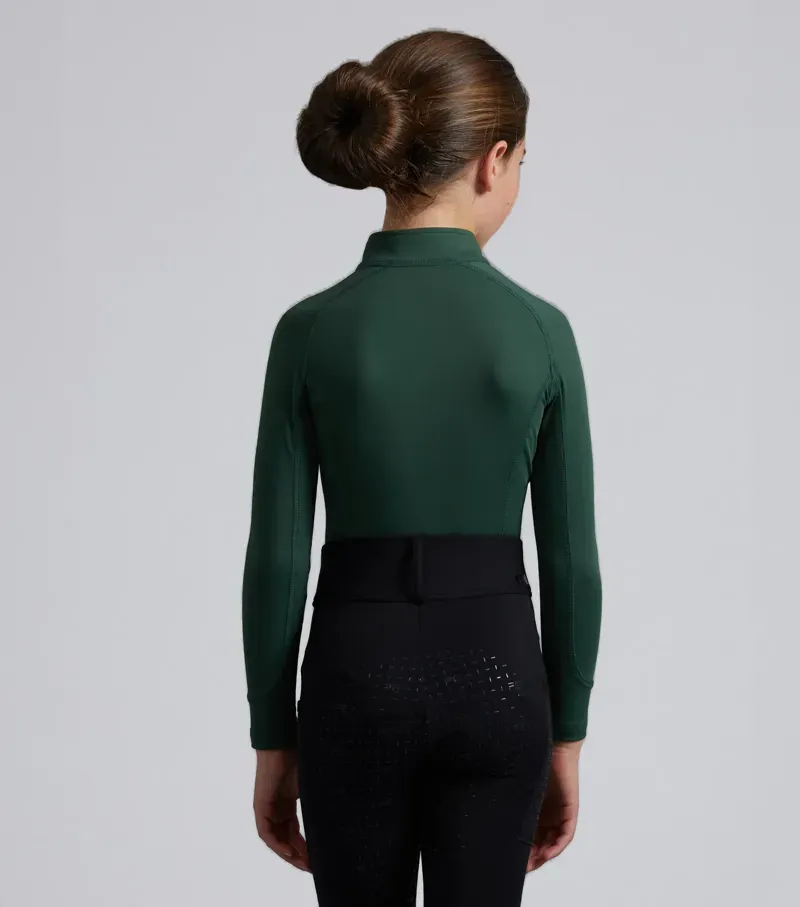 Premier Equine Junior Ombretta Technical Riding Top - Green-3