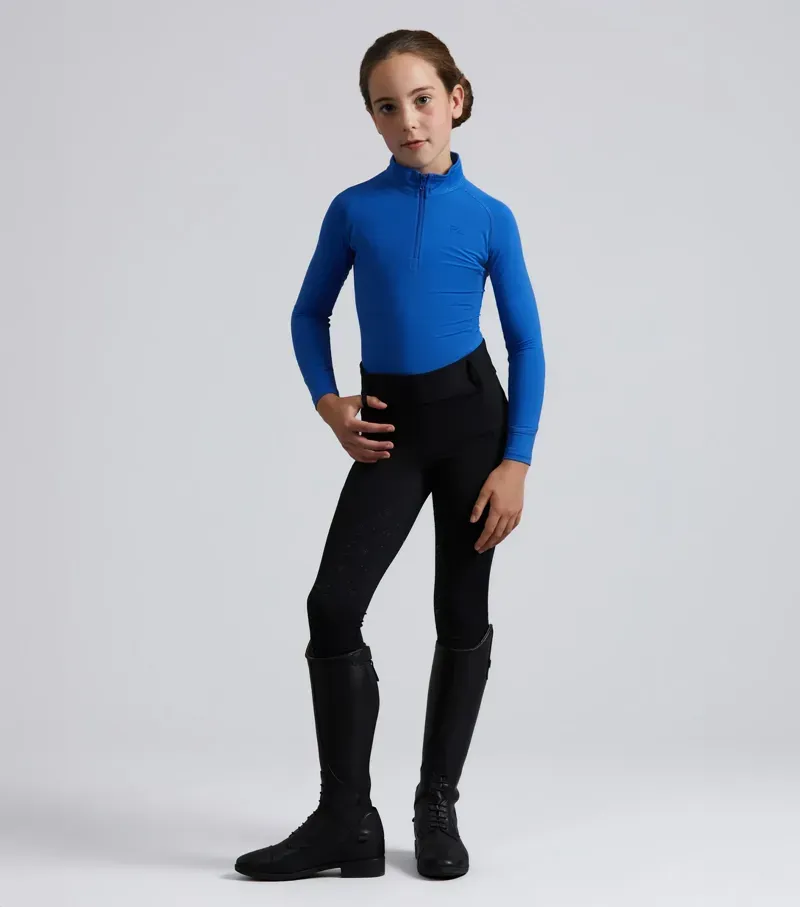 Premier Equine Junior Ombretta Technical Riding Top - Royal Blue-1
