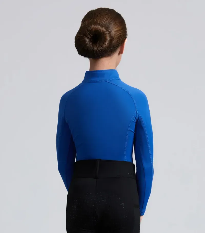 Premier Equine Junior Ombretta Technical Riding Top - Royal Blue-3