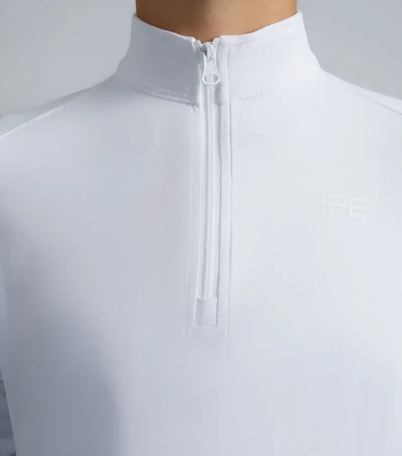 Premier Equine Junior Ombretta Technical Riding Top - White-3