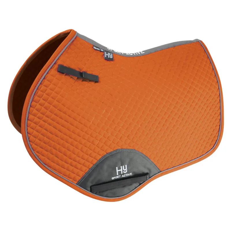 Hy Sport Active Close Contact Saddle Pad - Terracotta Orange 