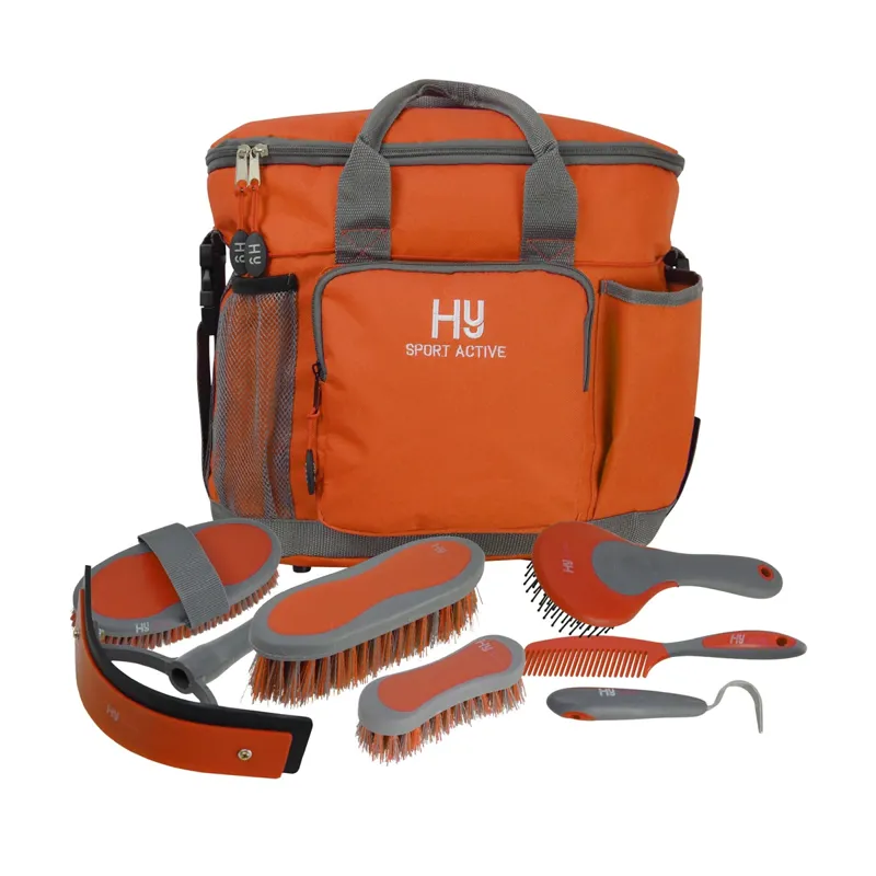 Hy Sport Active Complete Grooming Bag - Terracotta Orange
