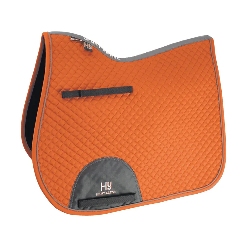 Hy Sport Active GP Saddle Pad - Terracotta Orange