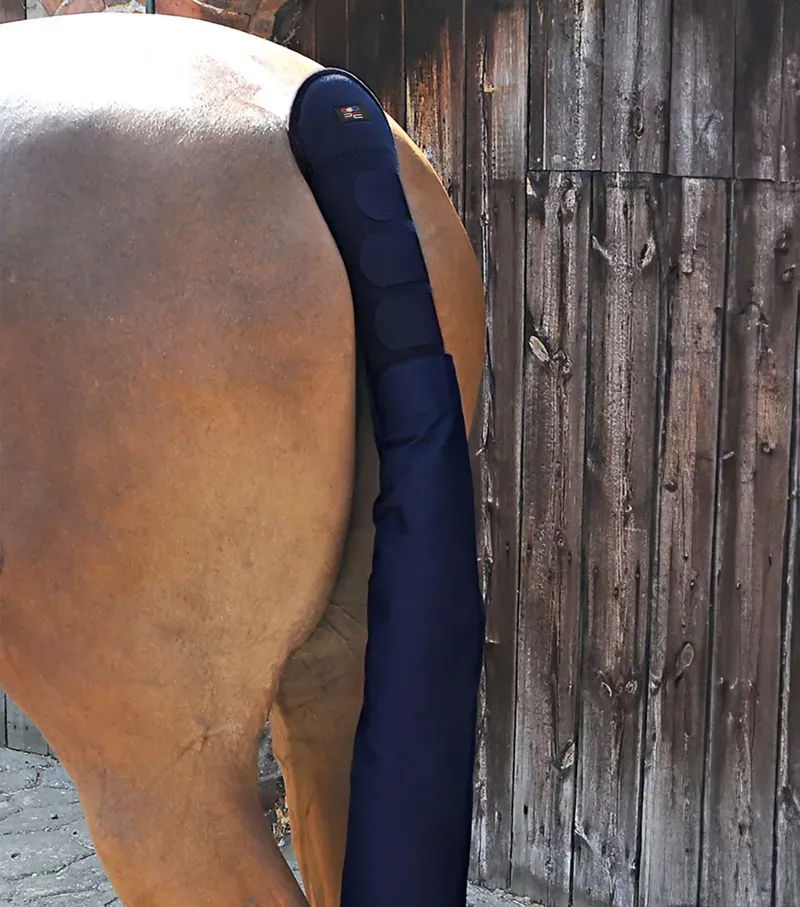 Premier Equine Padded Horse Tail Guard With Tail Bag - Navy -4