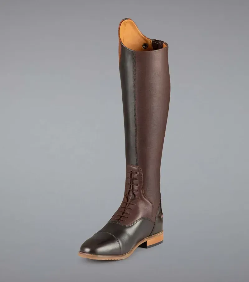  Premier Equine Ladies Passaggio Leather Field Tall Riding Boot - Brown-3