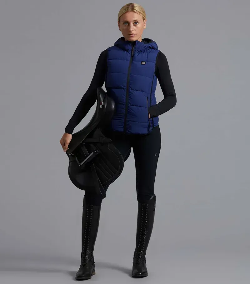 Premier Equine Ladies Pavoni Quilted Gilet - Imperial Navy-1
