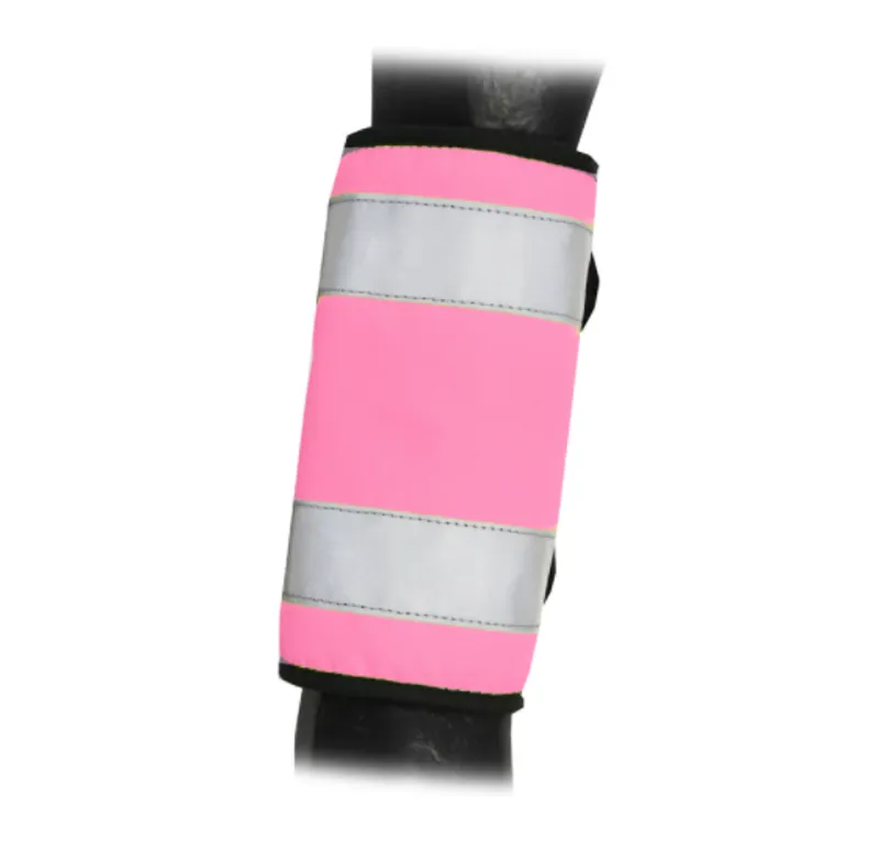 Hy Equestrian Viz Reflector Horse Leg Wraps - Pink