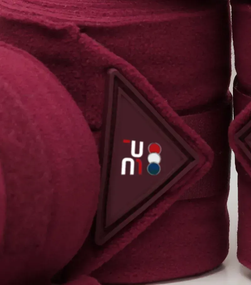 Premier Equine Horse Polo Fleece Bandages - Burgundy-2