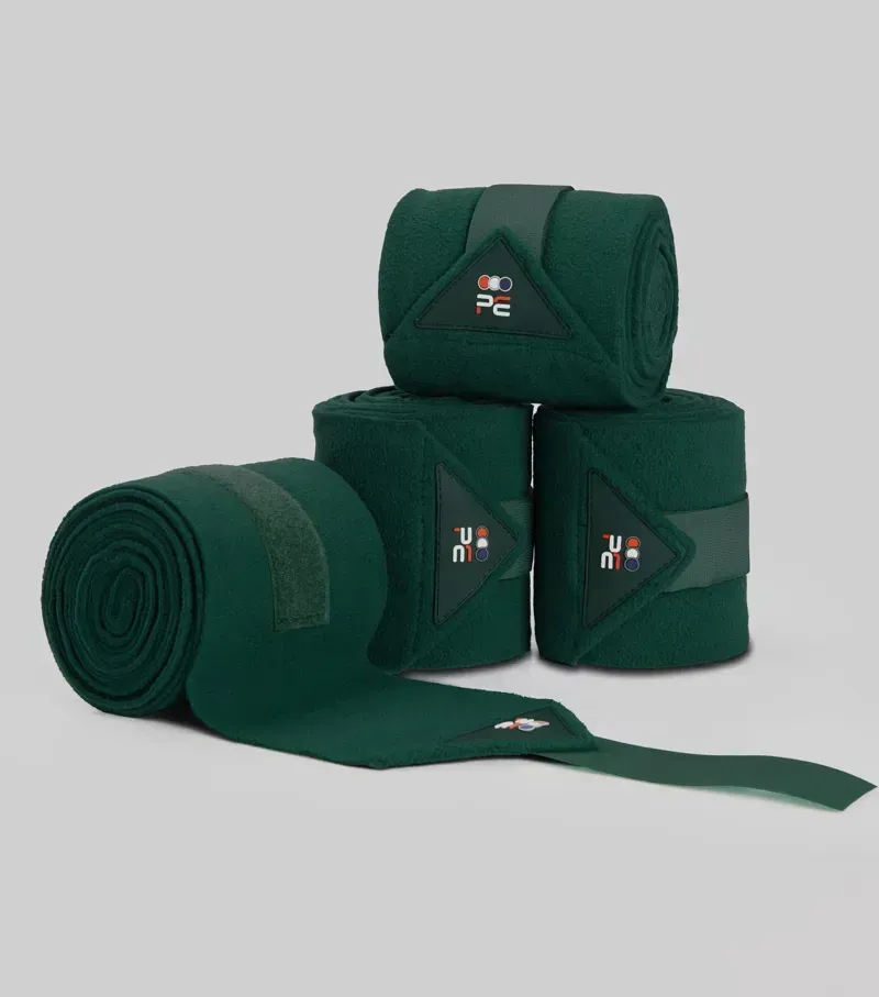 Premier Equine Horse Polo Fleece Bandages - Green