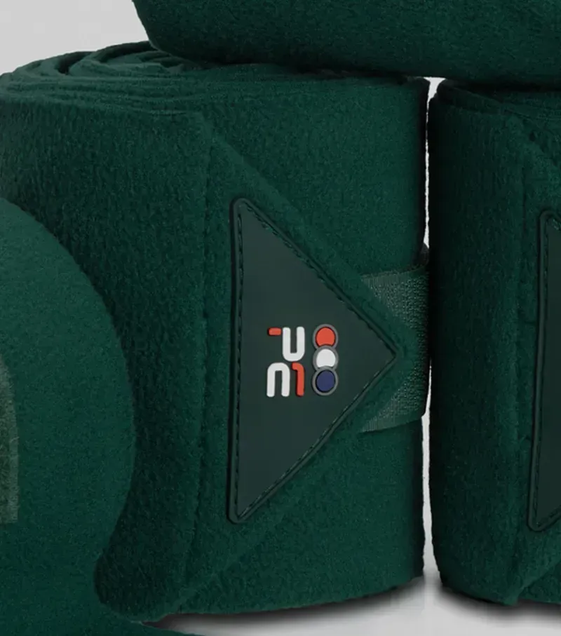 Premier Equine Horse Polo Fleece Bandages - Green-2