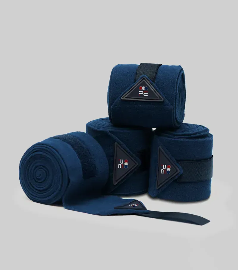 Premier Equine Horse Polo Fleece Bandages - Navy