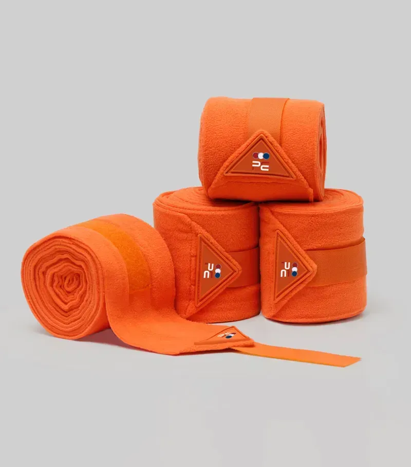 Premier Equine Horse Polo Fleece Bandages - Orange