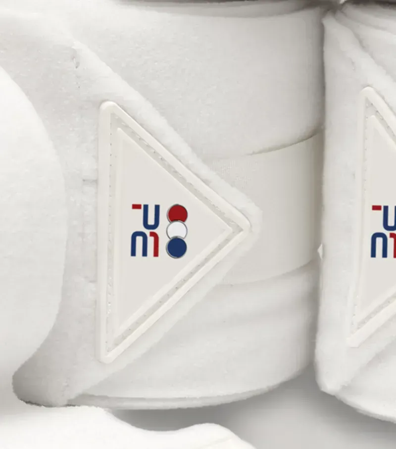 Premier Equine Horse Polo Fleece Bandages - White-2