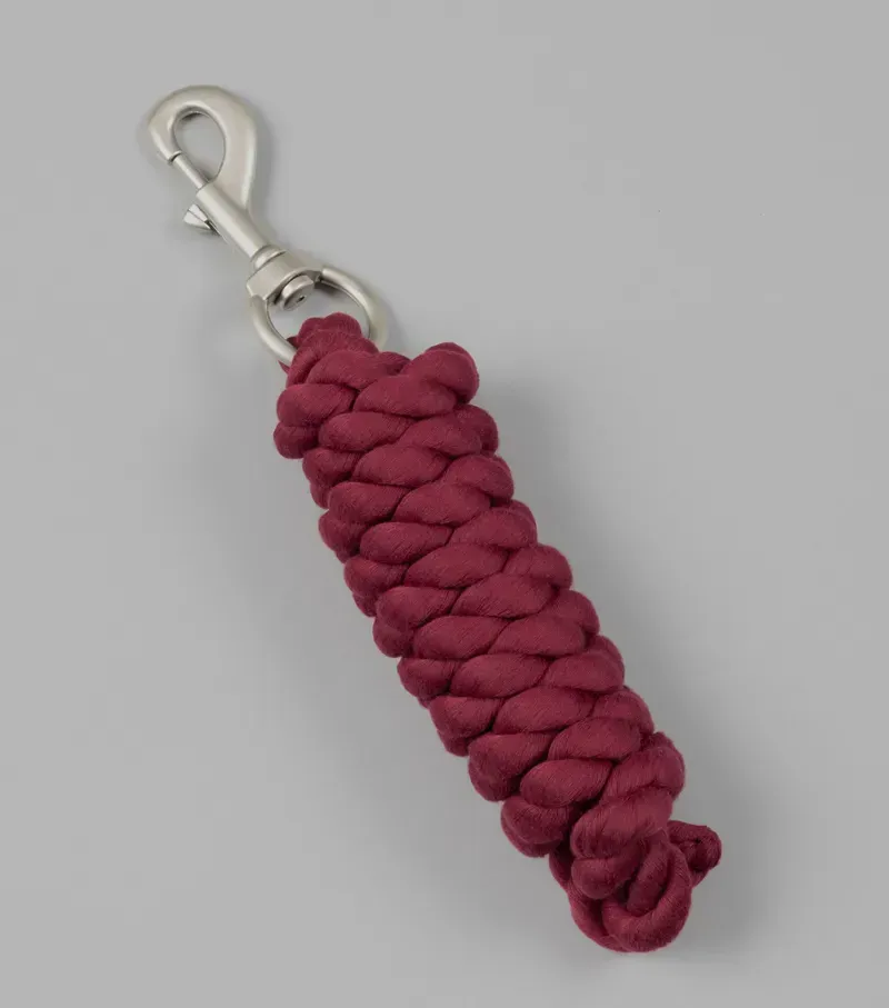 Premier Equine 2 Meters Polycotton Lead Rope - Burgundy