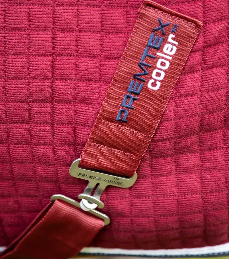 Premier Equine PremTex Horse Cooler Rug - Burgundy-3