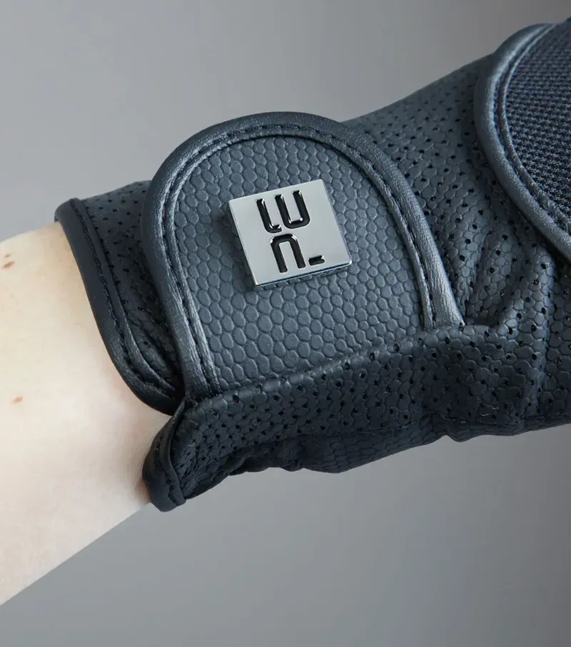 Premier Equine Junior Presa Mesh Riding Gloves - Black-3