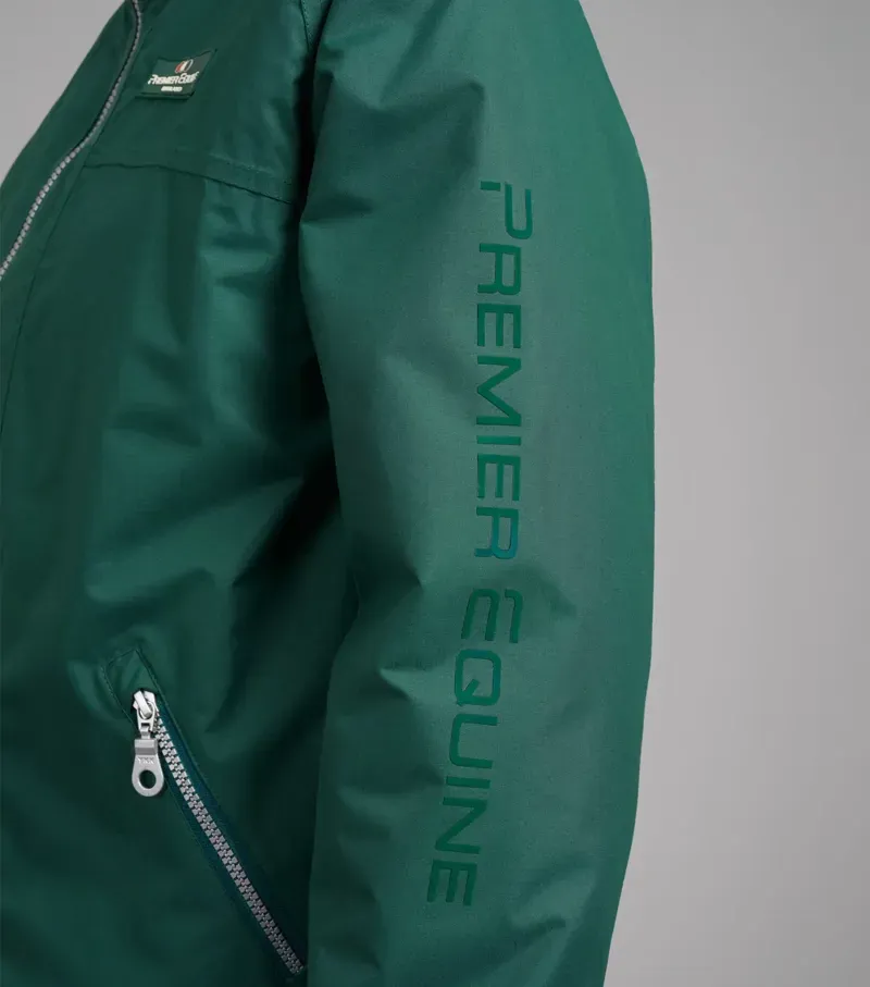 Premier Equine Pro Rider Unisex Waterproof Riding Jacket - Green-3
