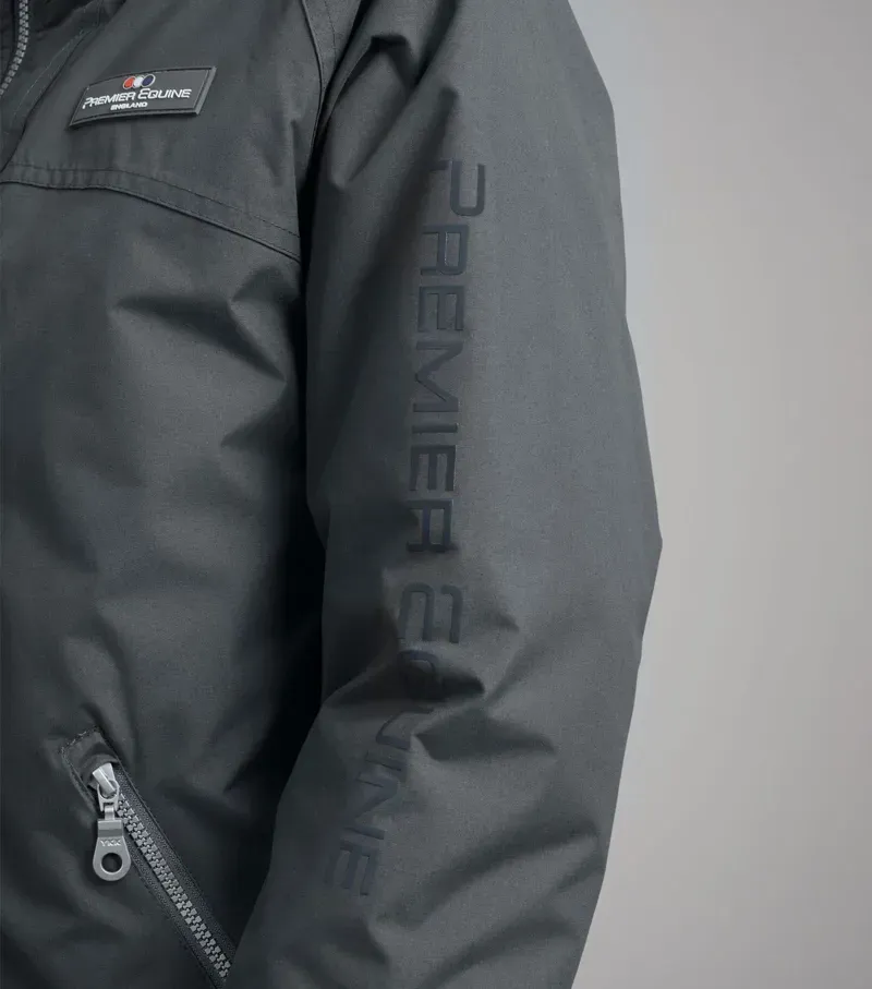 Premier Equine Pro Rider Unisex Waterproof Riding Jacket - Anthracite Grey-4