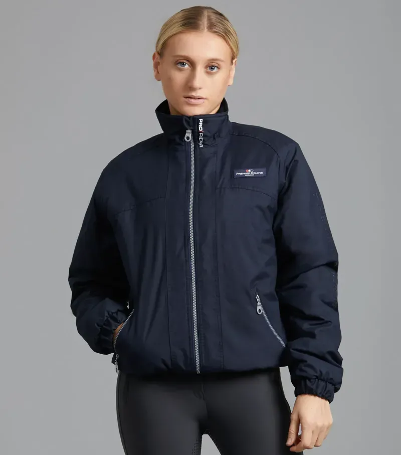 Premier Equine Pro Rider Unisex Waterproof Riding Jacket - Navy