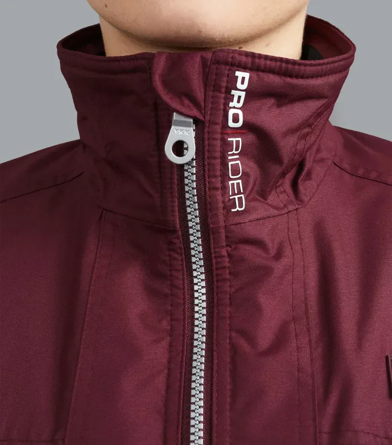 Premier Equine Pro Rider Unisex Waterproof Riding Jacket - Wine-3