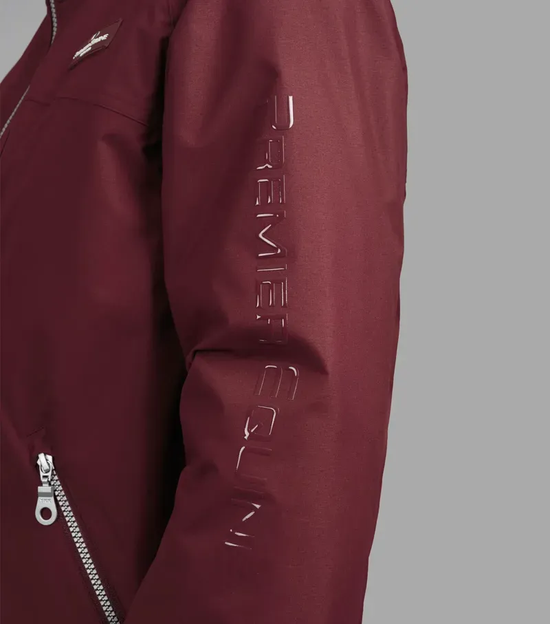 Premier Equine Pro Rider Unisex Waterproof Riding Jacket - Wine-4